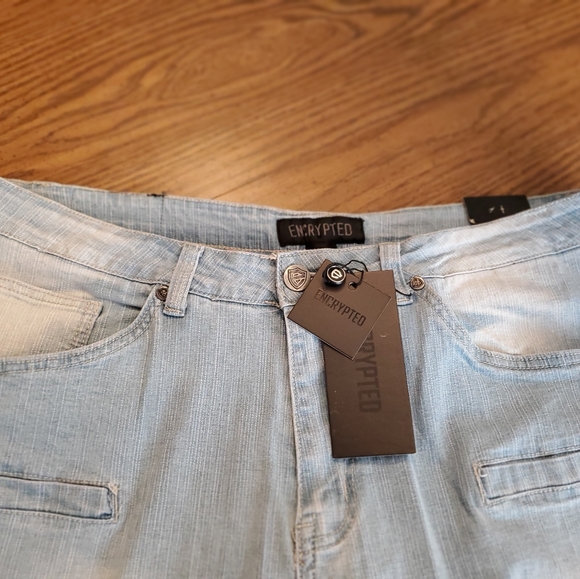 BNWT Men's Encrypted Distressed Skinny Fit Jeans 40/34 - Picture 3 of 7